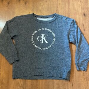 Calvin Klein grey sweatshirt.